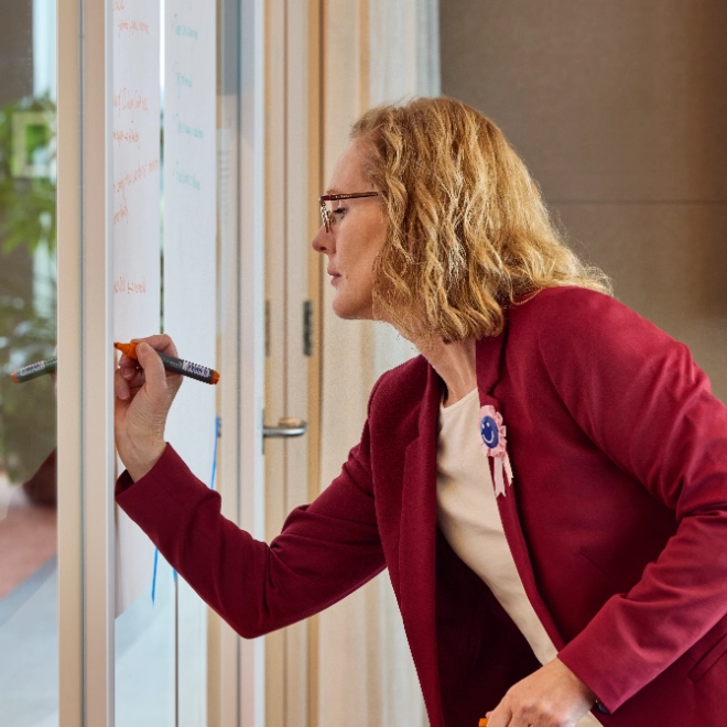 Atradius colleague in a workshop